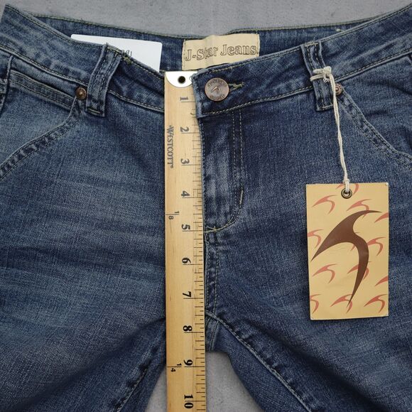 J Star Pants Womens 5 Blue Low Rise Flat Front Straight Leg Casual Jeans - Picture 4 of 16